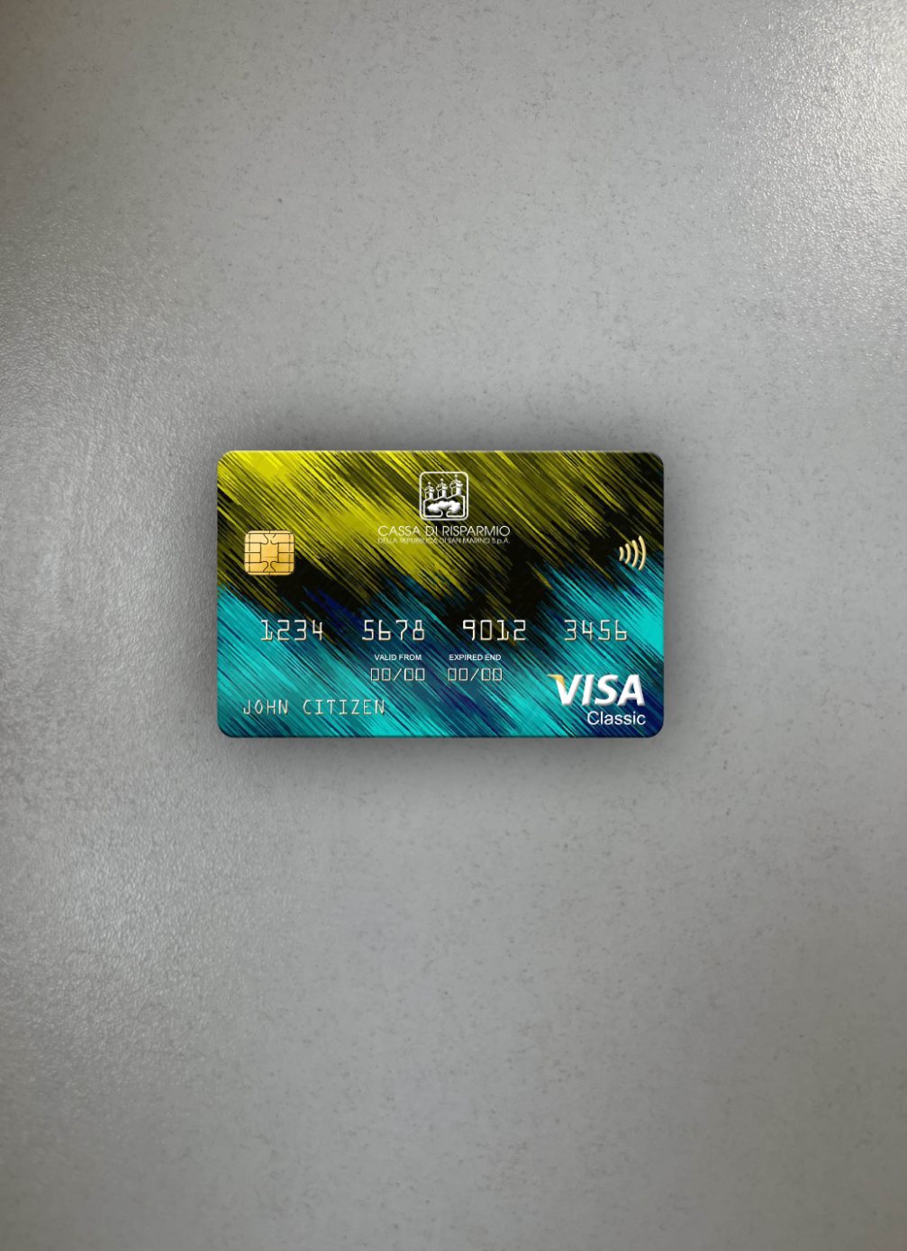 Download San Marino Cassa di Risparmio bank visa classic card photolook front Photoshop template